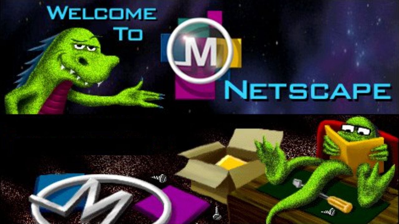 Netscape mascot Mozilla 1994