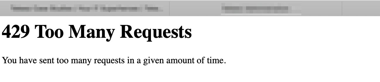 Fig 4. HTTP status code 429