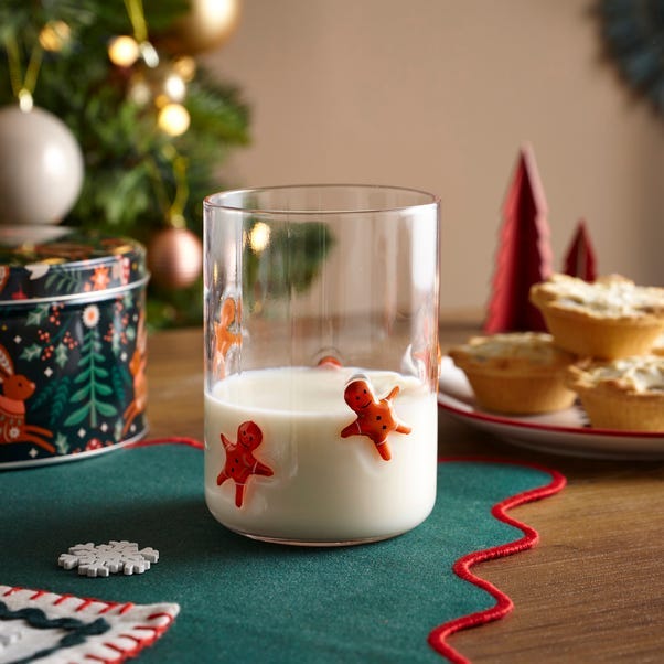 Handpainted Gingerbread Glass Tumbler image 1 of 2