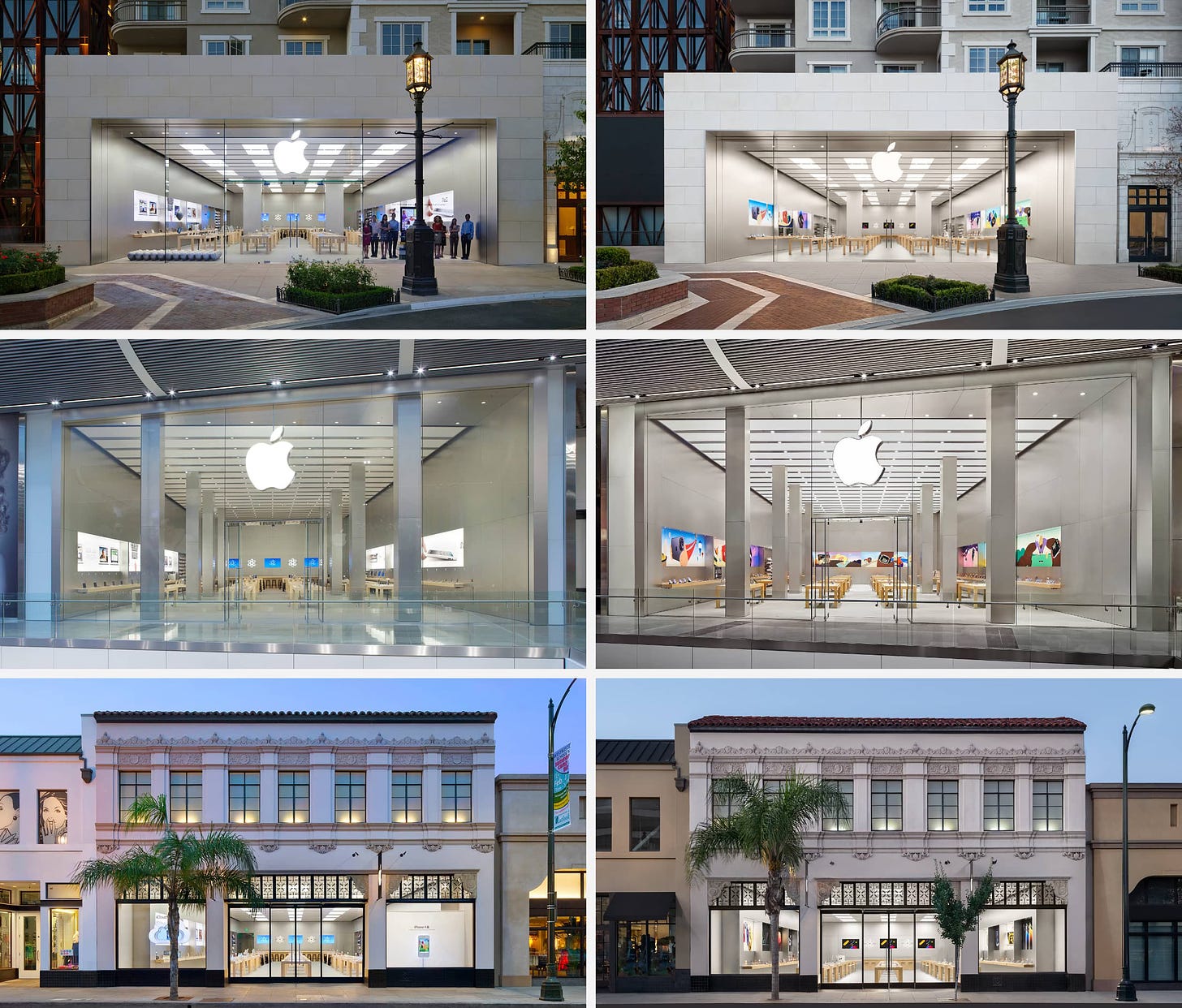 A collage of Apple Store hero images.