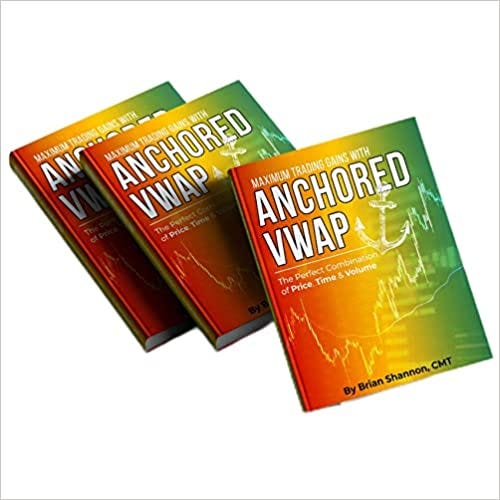 Three copies of the book, Maximum Trading Gains with Anchored VWAP