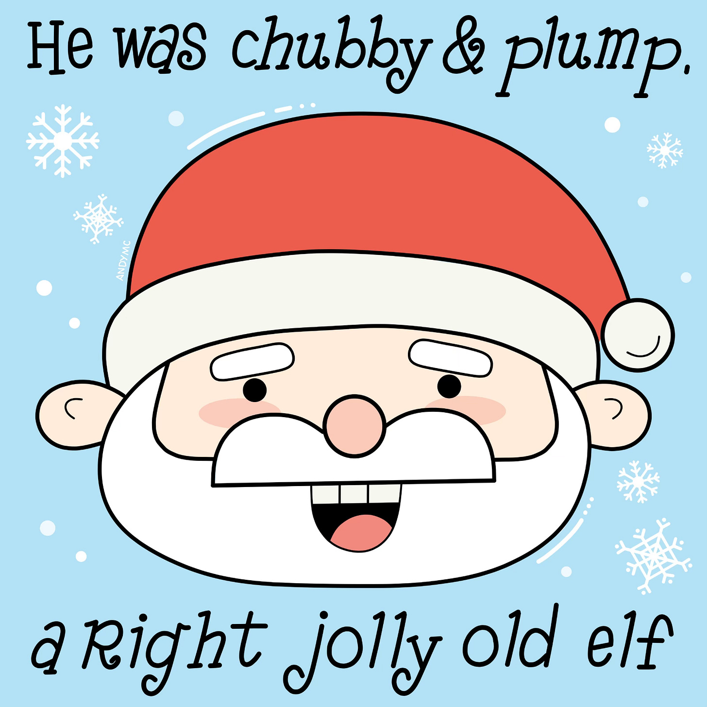 a cartoon illustration of Santa