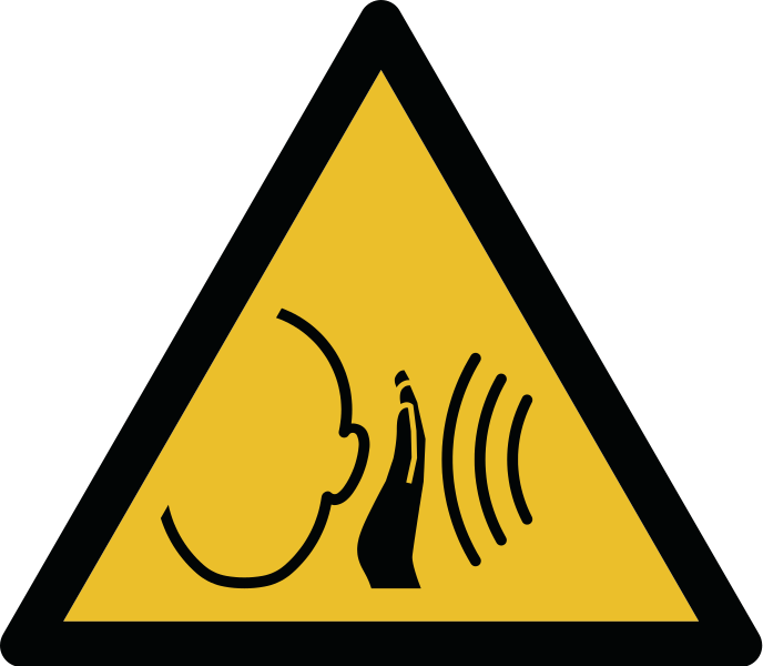 File:ISO 7010 W038 warning; sudden loud noises.svg