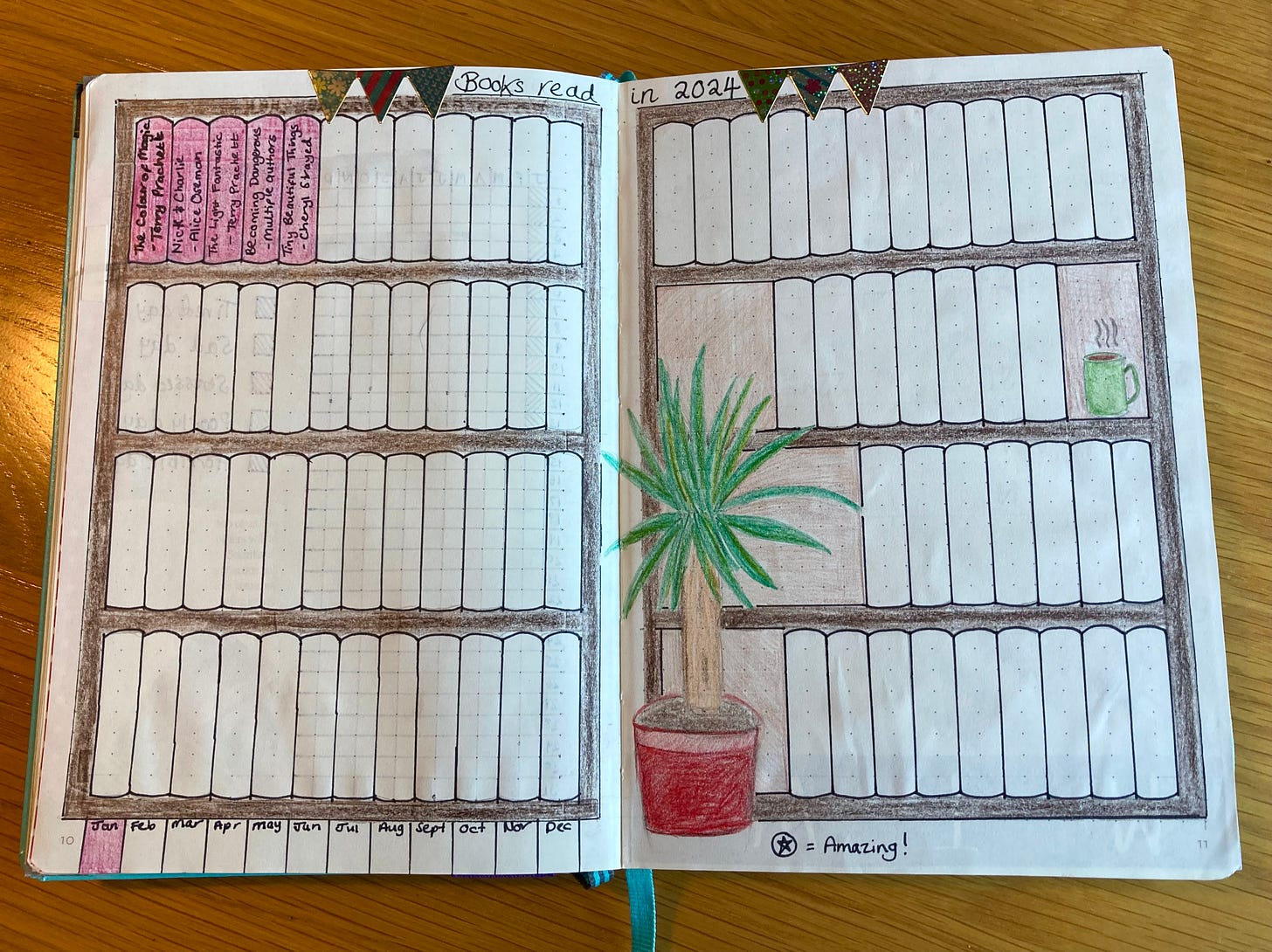 My book tracker for 2024. 