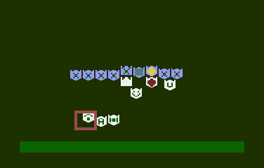 Excalibur (Atari 8-bit) screenshot: Engaged in combat.