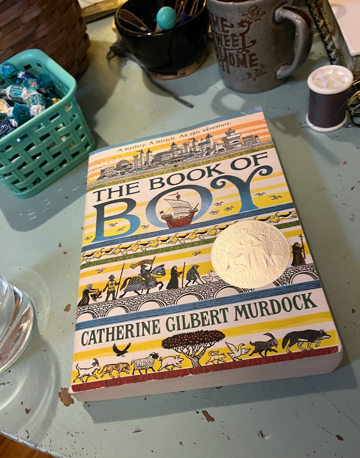 On my coffee table: The Book of Boy by Catherine Gilbert