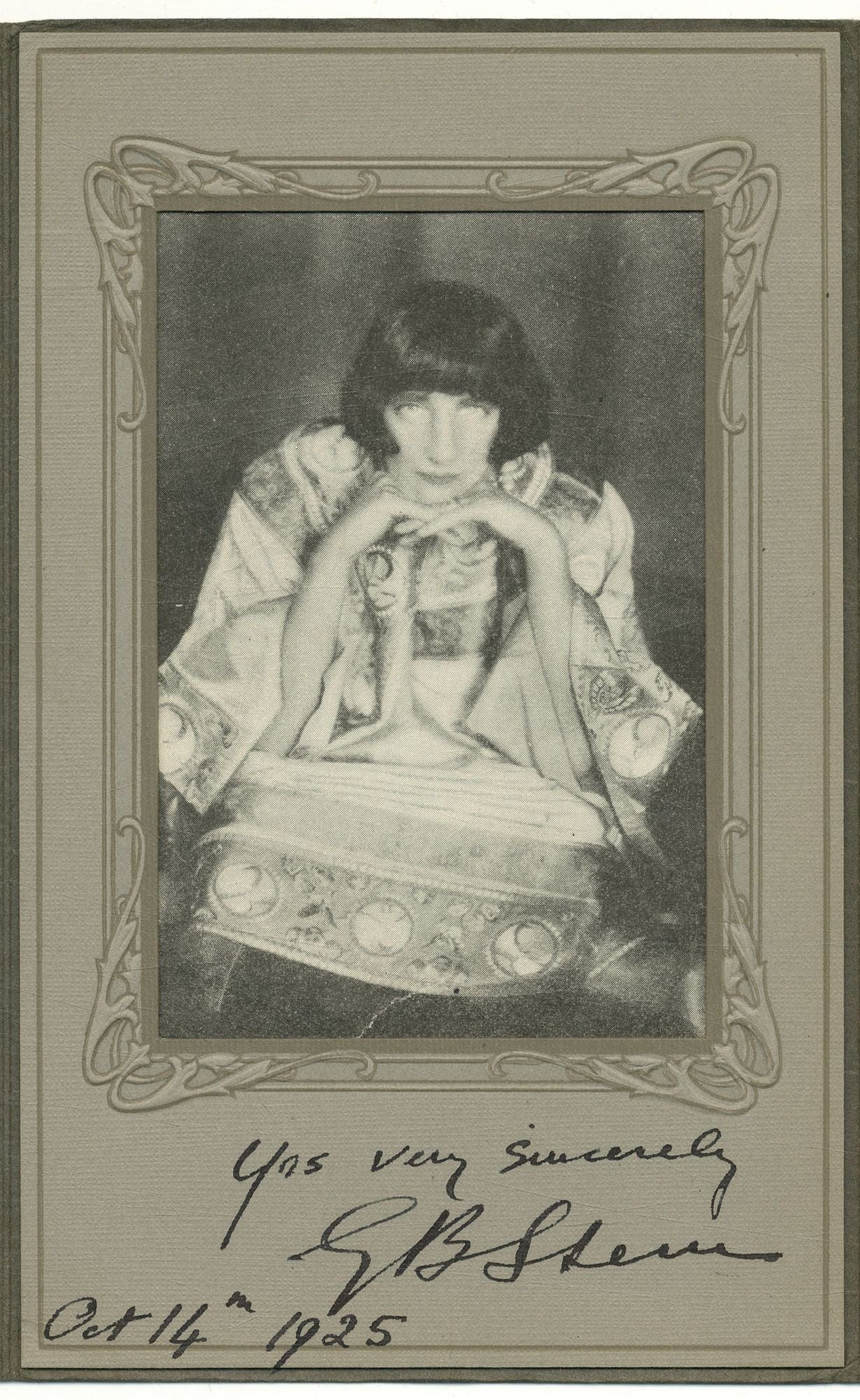 Inscribed Photographic Portrait of G.B. Stern (Gladys Bronwyn Stern) by  STERN, G. B.: Fine Unbound Signed by Author(s) | Between the Covers-Rare  Books, Inc. ABAA