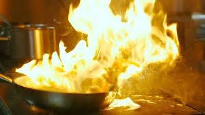 Frying in Pan with Fire Burning, Stock Video - Envato Elements