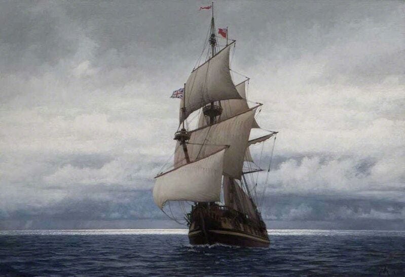 Guillermo Muñoz Vera | English ship in the South Seas (210) | Available for  Sale | Artsy
