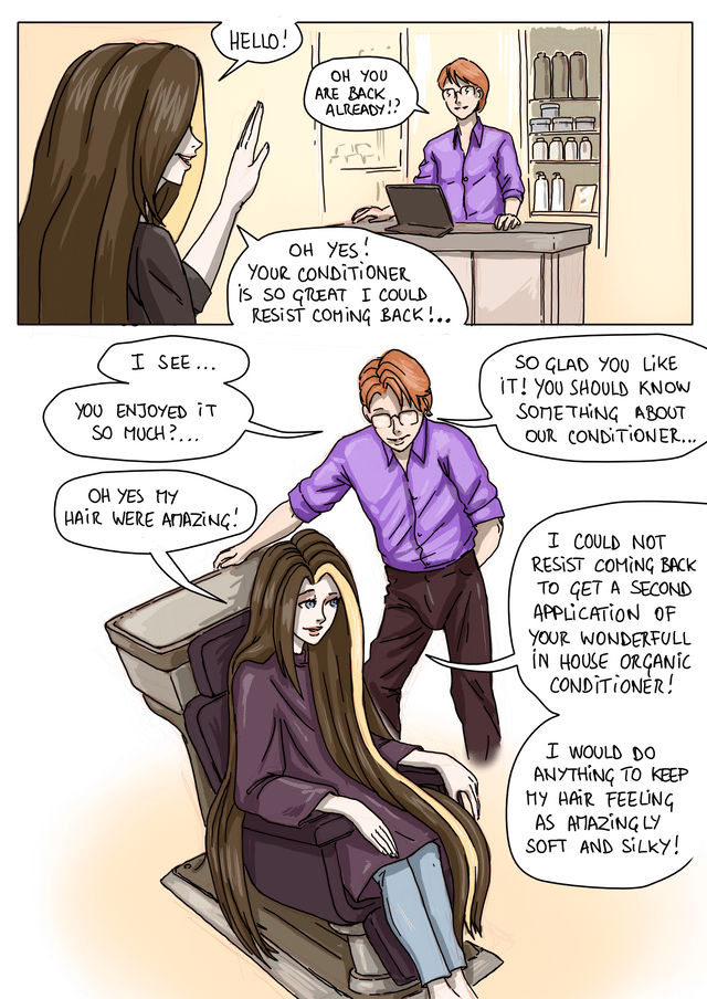 r/hairfetish - First 4 pages of the second episode of the cum salon, the rest on twitter soon ;-) NSFW