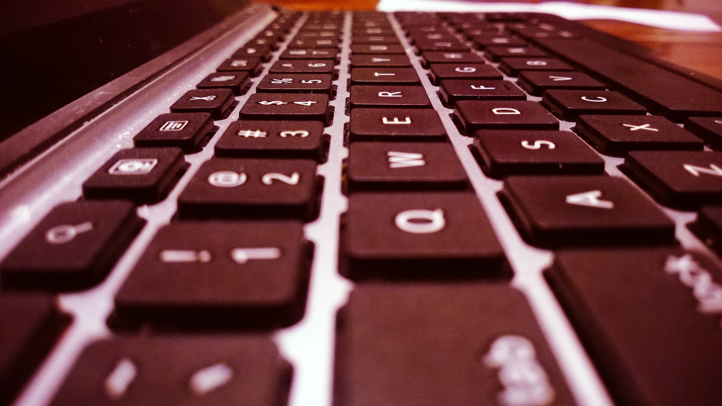 stock image closeup of a laptop keyboard