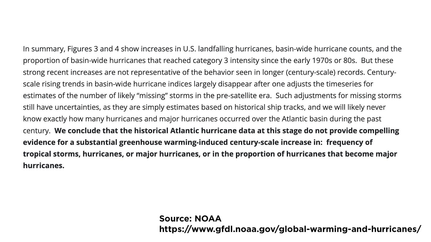 NOAA: Global warming and hurricanes