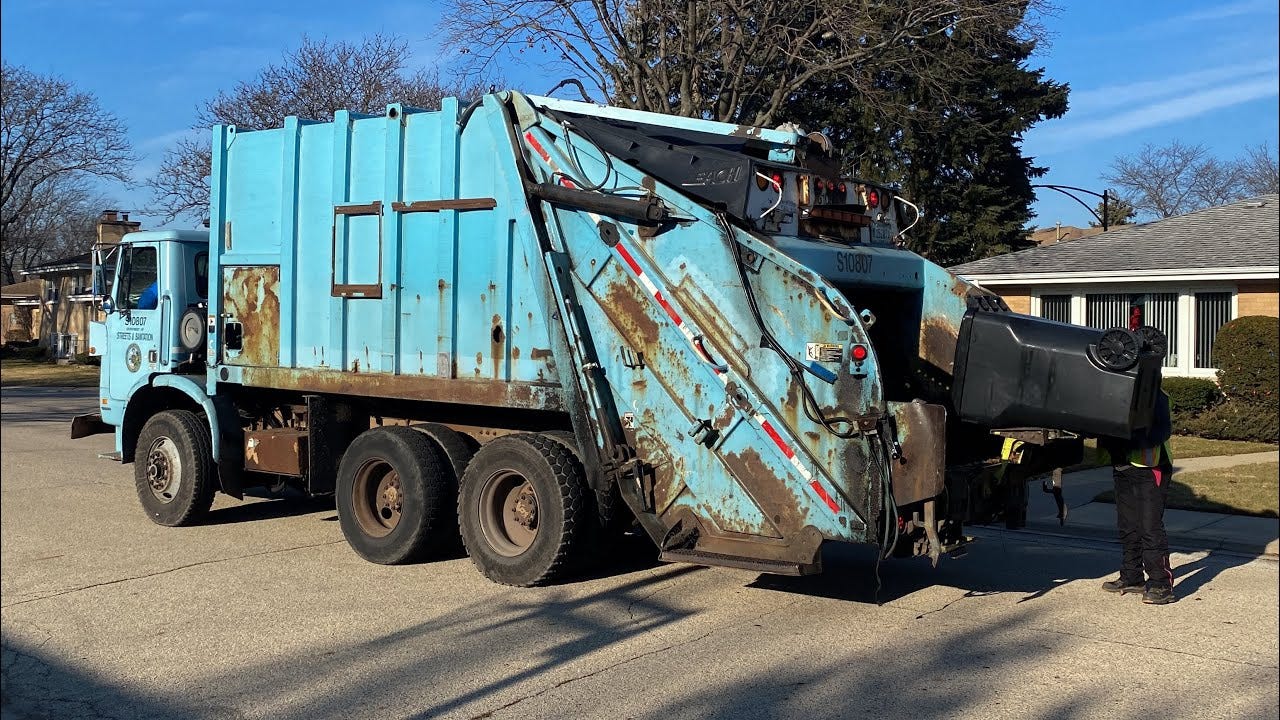 City of Chicago Rear Loader Garbage Trucks