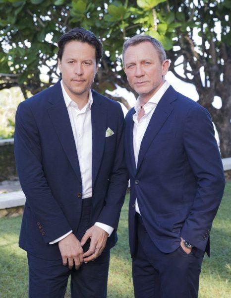 daniel craig with bond 25 director cary joji fukunaga