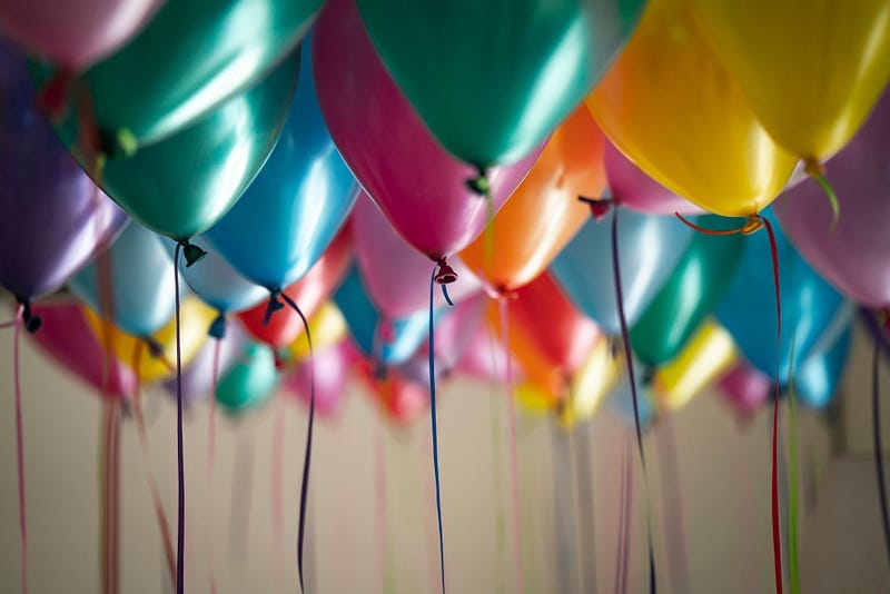 Balloons for a celebration party.