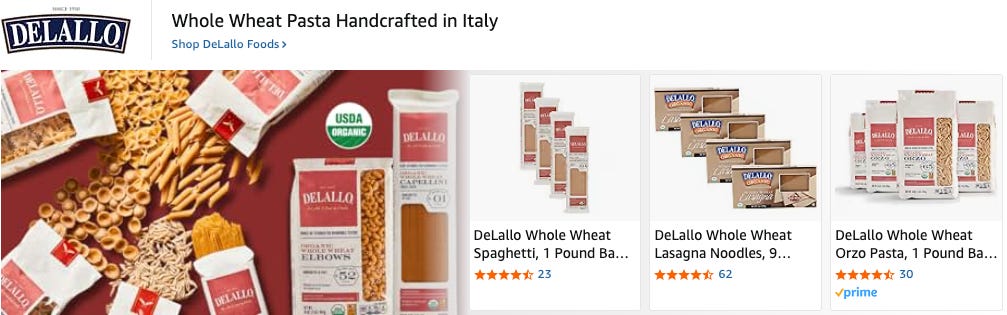 Assortment of certified USDA Organic whole wheat pasta products, including elbows, spaghetti, lasagna noodles, and orzo, perfect for healthy athletic meal prep and ideal for fueling athletic performance. Complex carbohydrates important for sustained energy. 