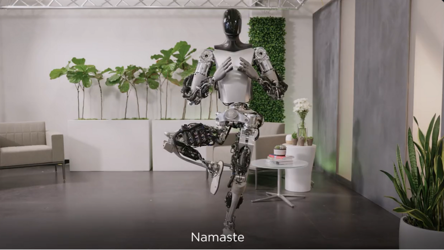 Watch: Tesla's humanoid robot 'Optimus' performs yoga, greets 'namaste' -  Hindustan Times
