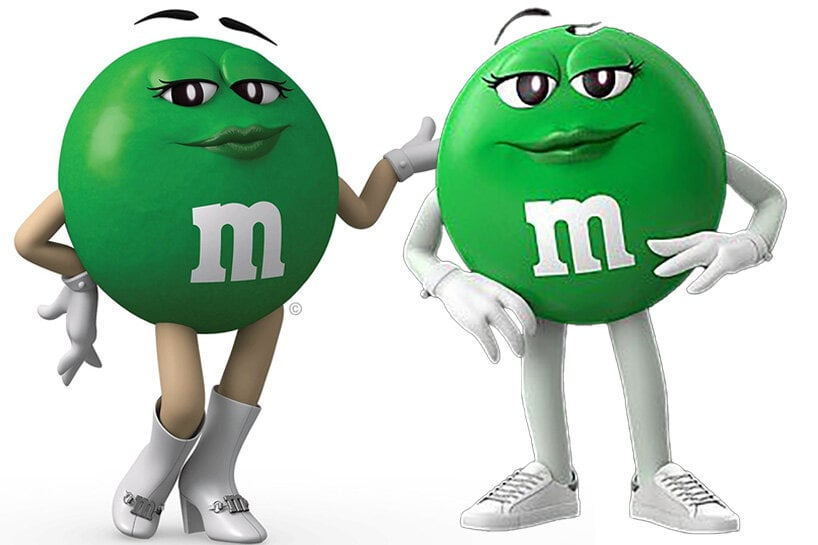 green M&M's character swaps iconic go-go boots for sneakers in recent  mascot makeover