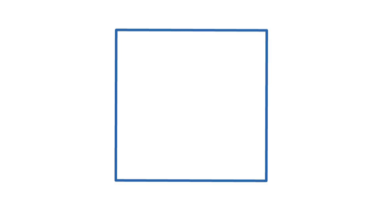 A square inscribed in a larger square. The inscribed square grows larger and smaller as the point of tangency changes.
