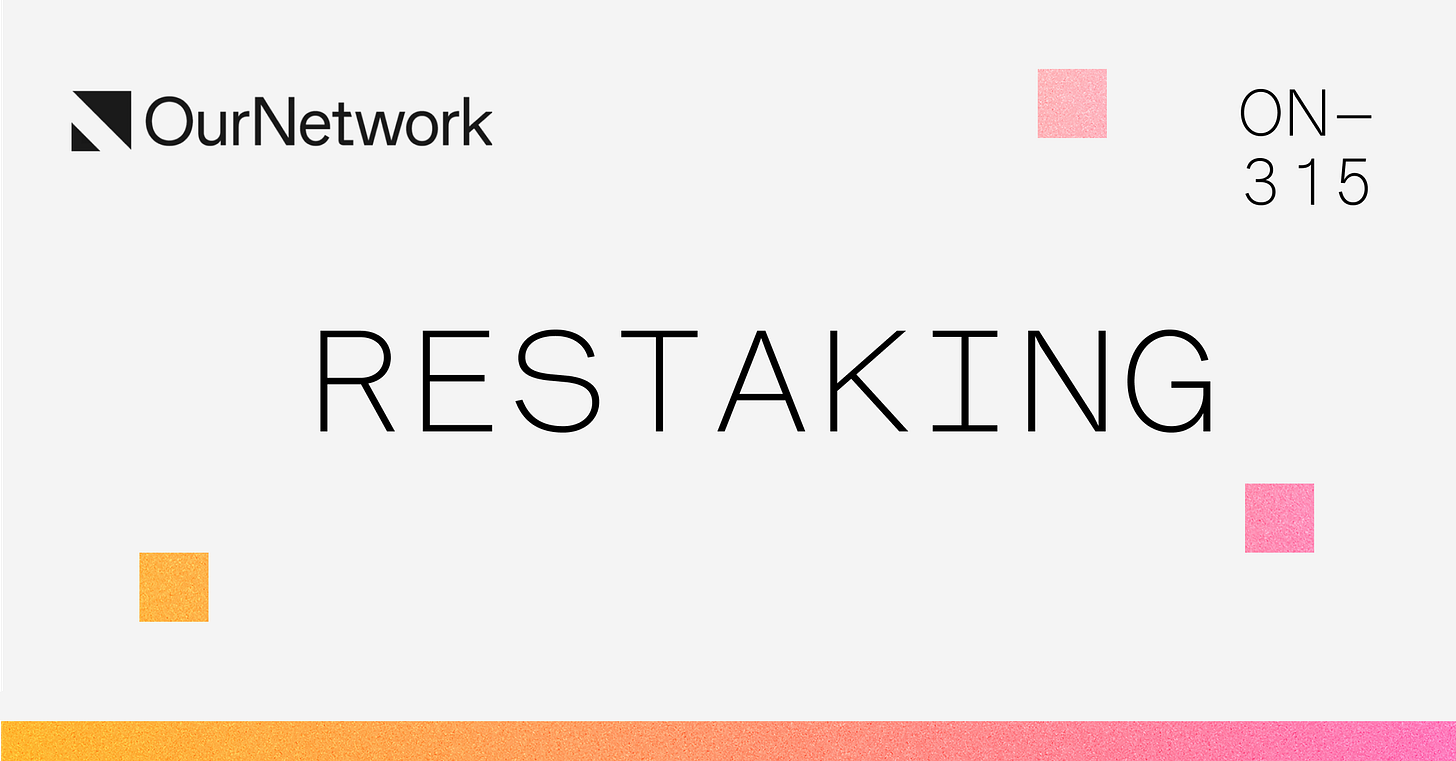 ON–315: Restaking 🔁