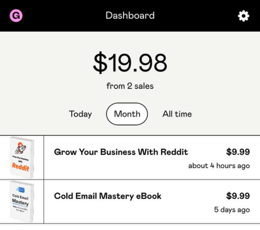 Gumroad sales