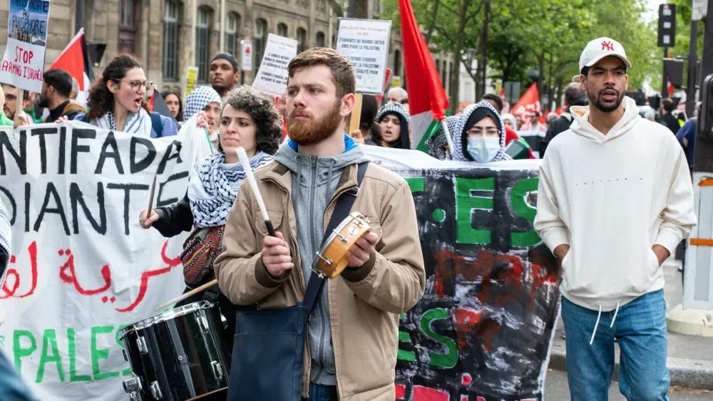 Protesto palestino em Paris