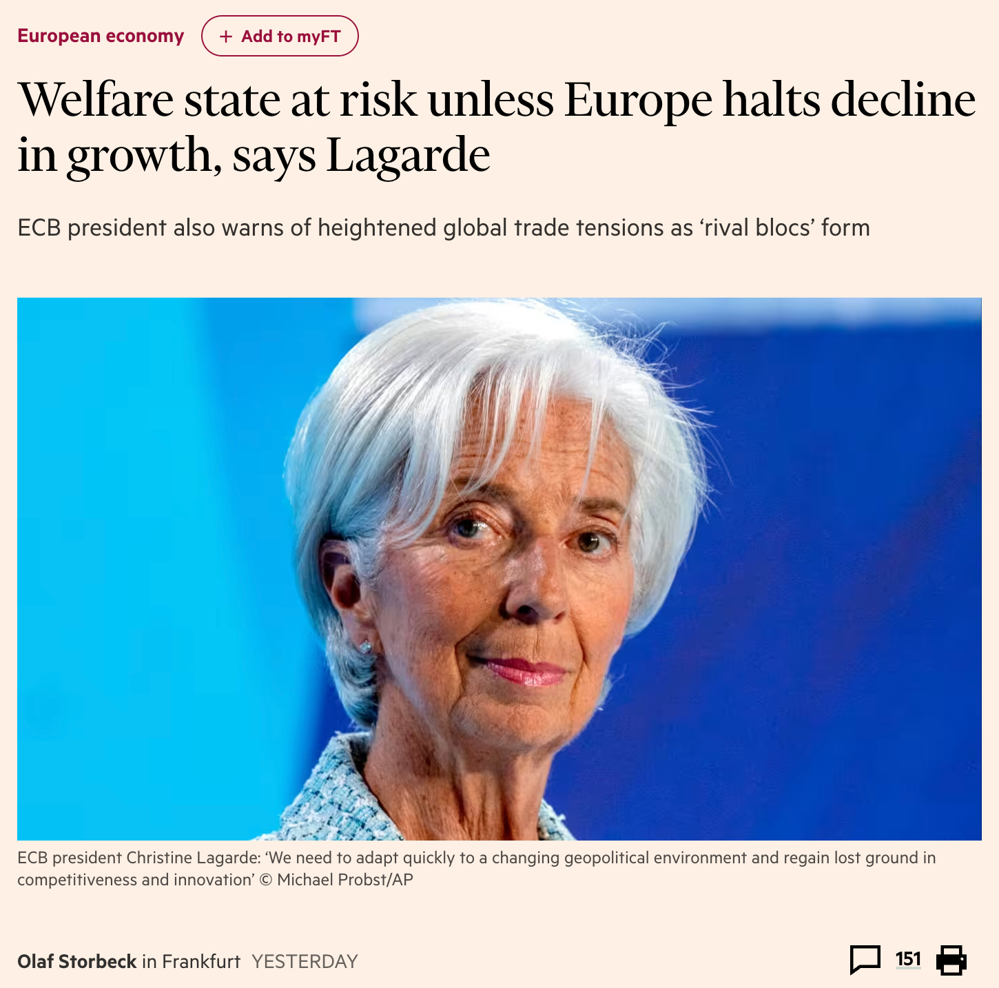 FT EU welfare state story