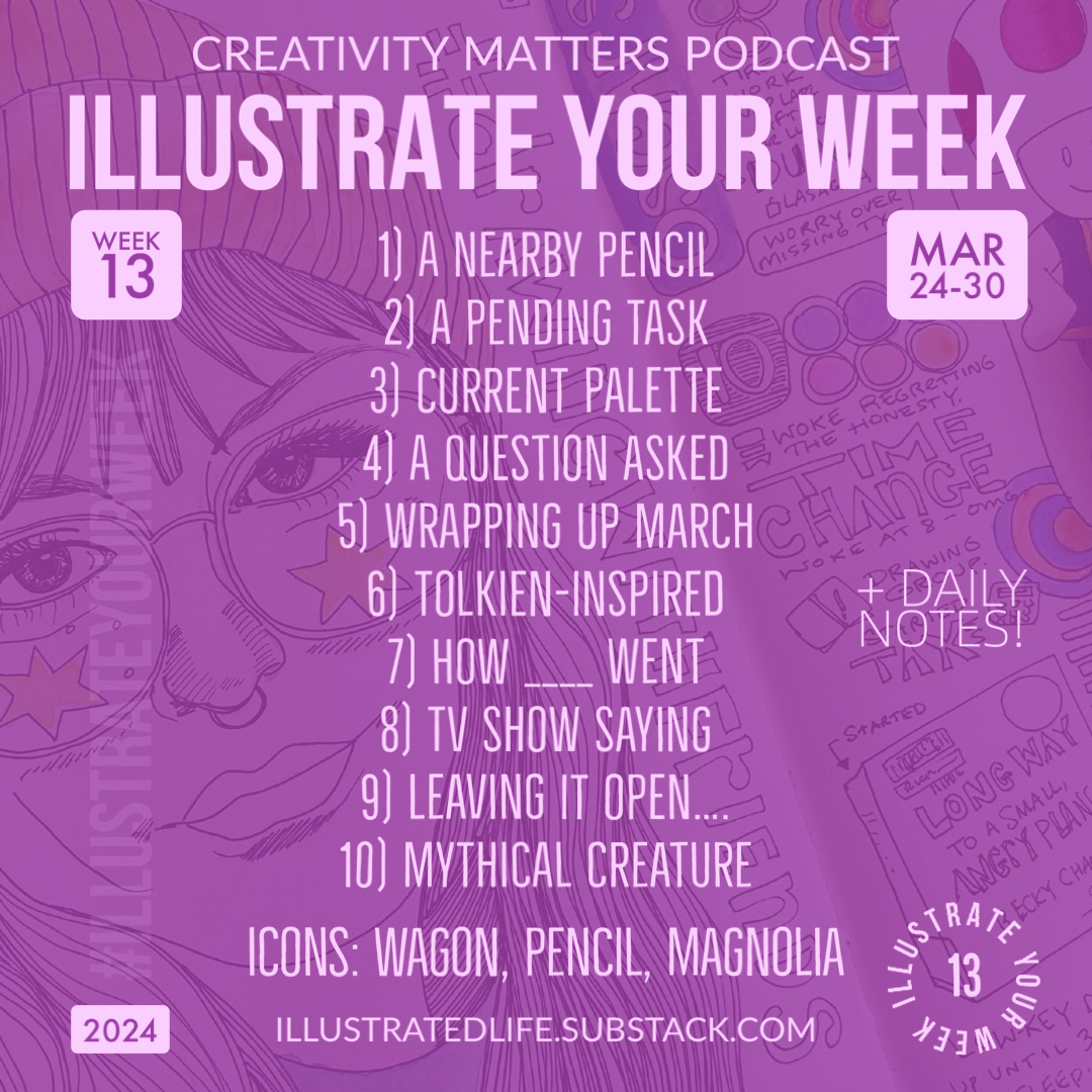 Illustrate Your Week Prompts for Week 13