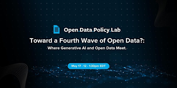 Toward a Fourth Wave of Open Data?: Where Generative AI and Open Data Meet