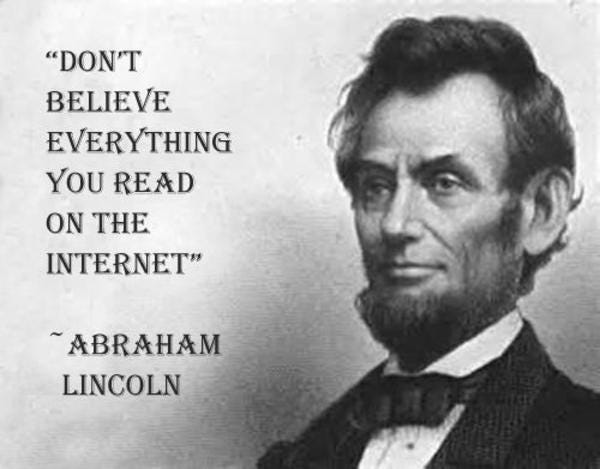 Don't believe everything you read on the internet. | Troll ...