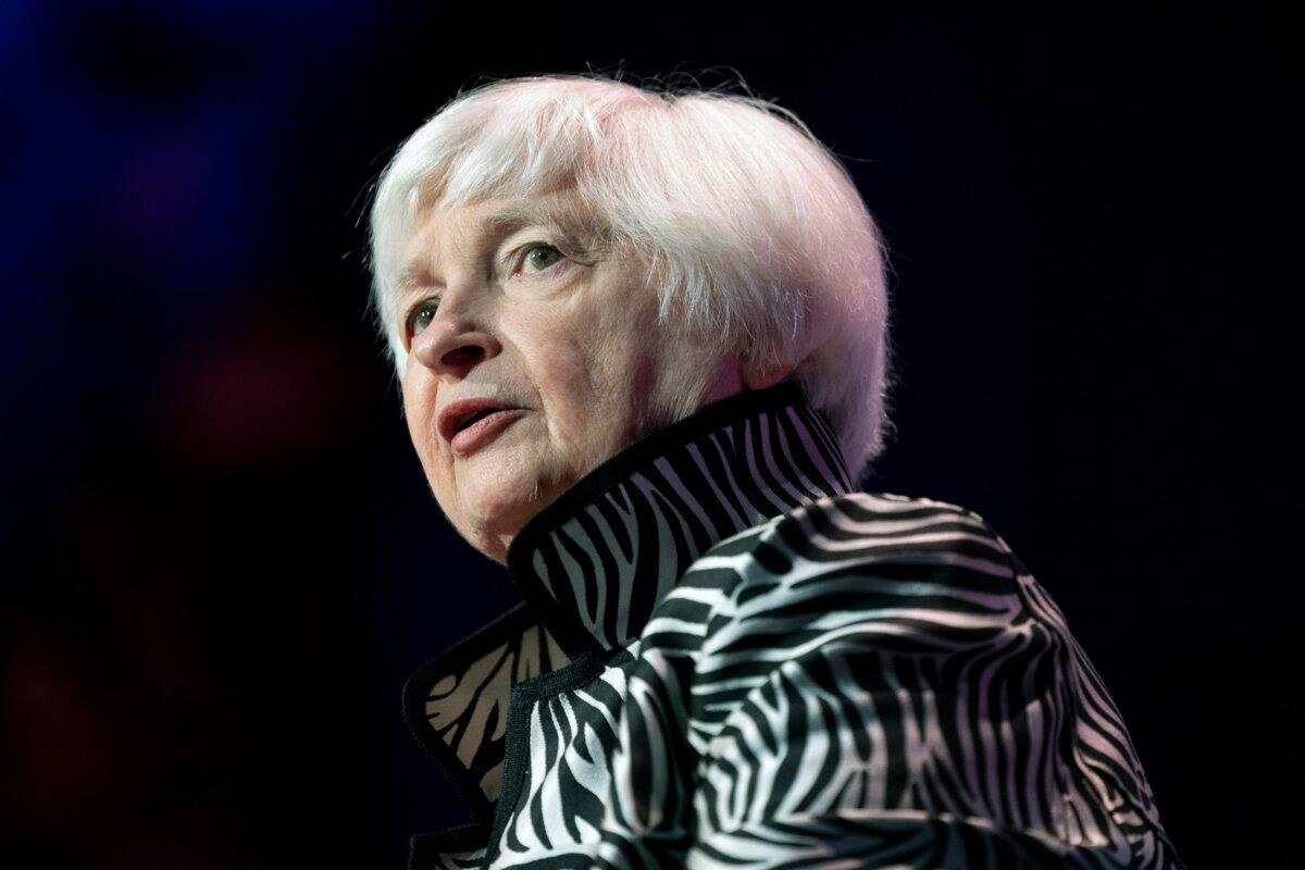 Secretary of the Treasury Janet Yellen speaks in New York on Sept. 20, 2023. (Julia Nikhinson/AP Photo)