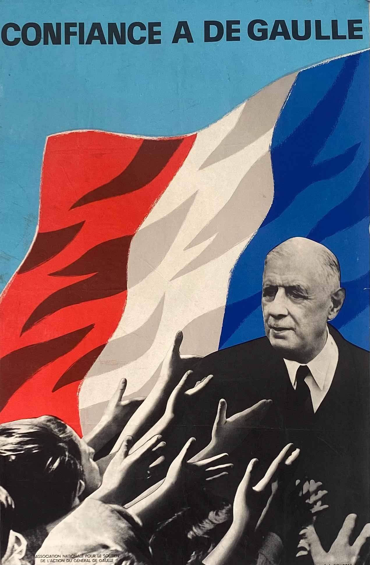 Affiche Collection Mai 68 Confiance a De Gaulle