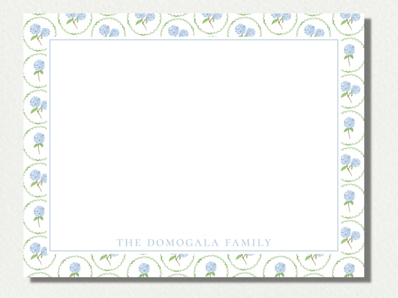Hydrangea Notecards // women's stationery // watercolor // image 1