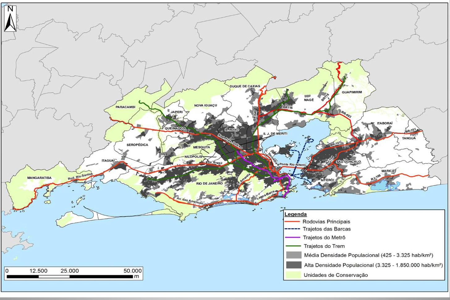 Rio Transport Axes and Density