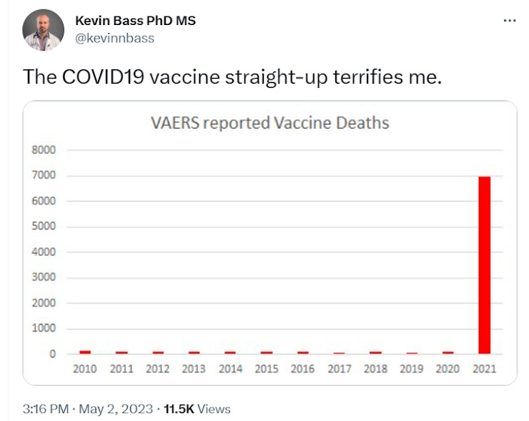 Kevin Bass: "the COVID19 vaccine straight up terrifies me"