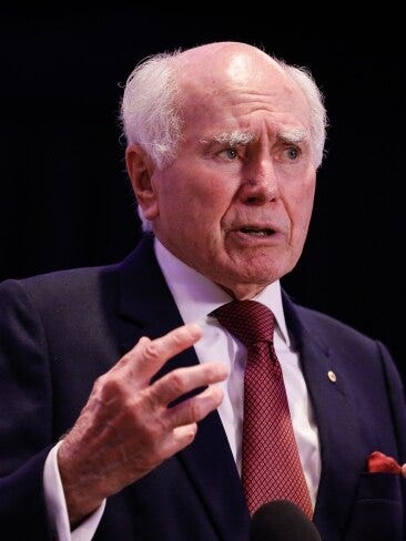 Former prime minister John Howard has slammed Opposition leader Anthony Albanese for failing to know the unemployment and cash rates. Picture: Hanna Lassen/WireImage