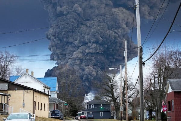 A controlled burn of toxic materials carried by a train filled the air this month in East Palestine, Ohio.