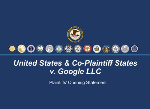 United States & Co-Plaintiff States v. Google LLC Plaintiffs Opening Statement