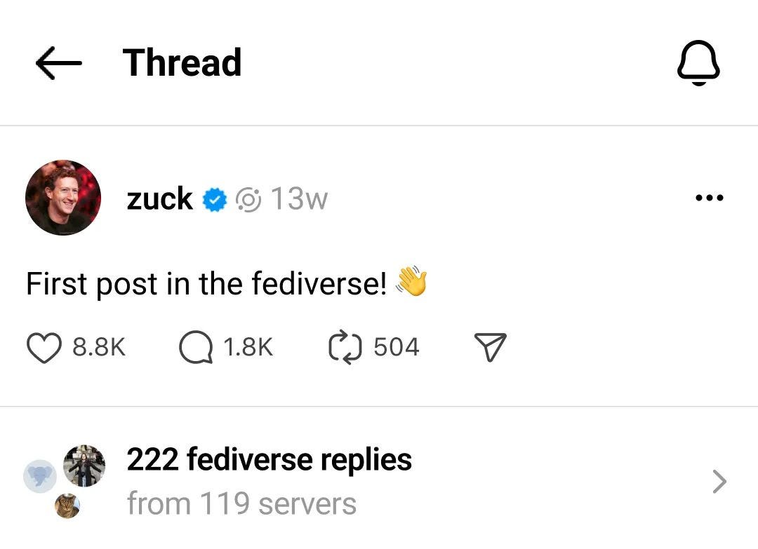 Photo by Mark Zuckerberg on June 25, 2024. May be a Twitter screenshot of 1 person and text.