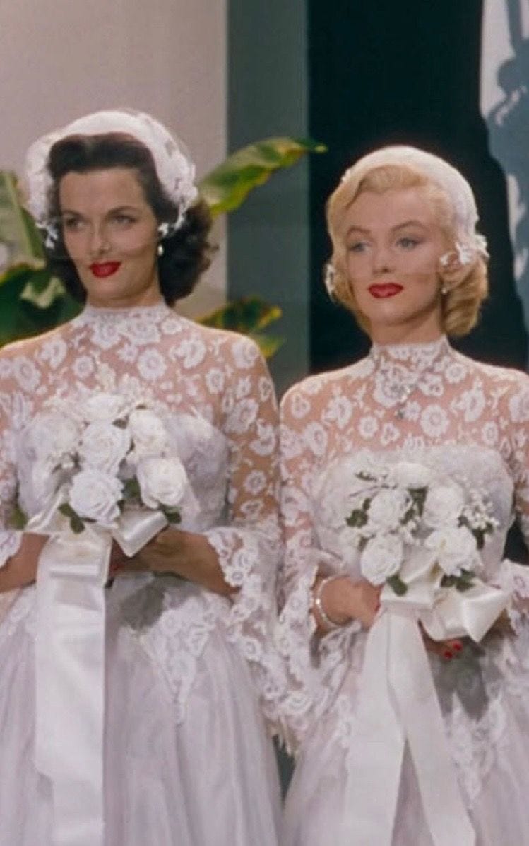 Wedding Scene from the film Gentlemen Prefer Blondes; 1953 ...