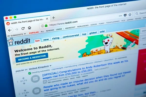 Screenshot of Old Reddit introducing the redesign.