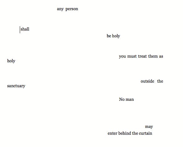 Velveteen Rabbi: Daily April poem: a Biblical erasure poem