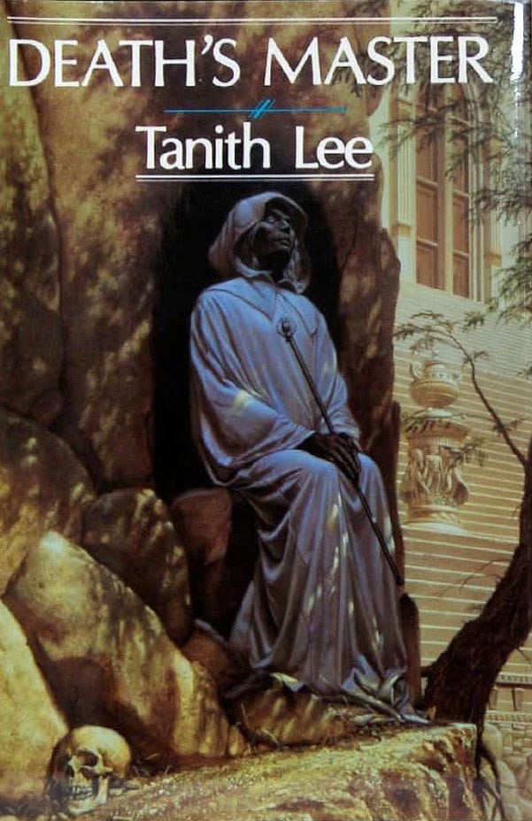 Book cover for DEATH'S MASTER by Tanith Lee, published by Highland Press