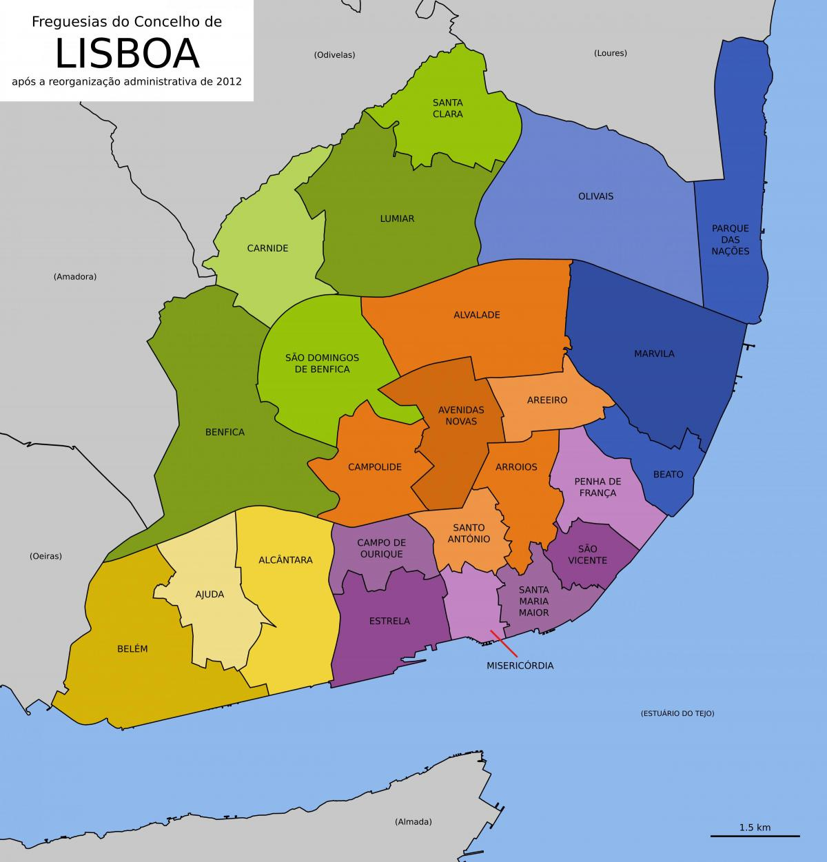 map of lisbon portugal neighborhoods