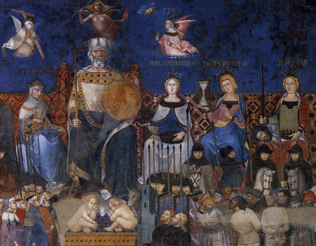 Ambrogio Lorenzetti - Allegory of the Good Government (detail) - WGA13487.jpg