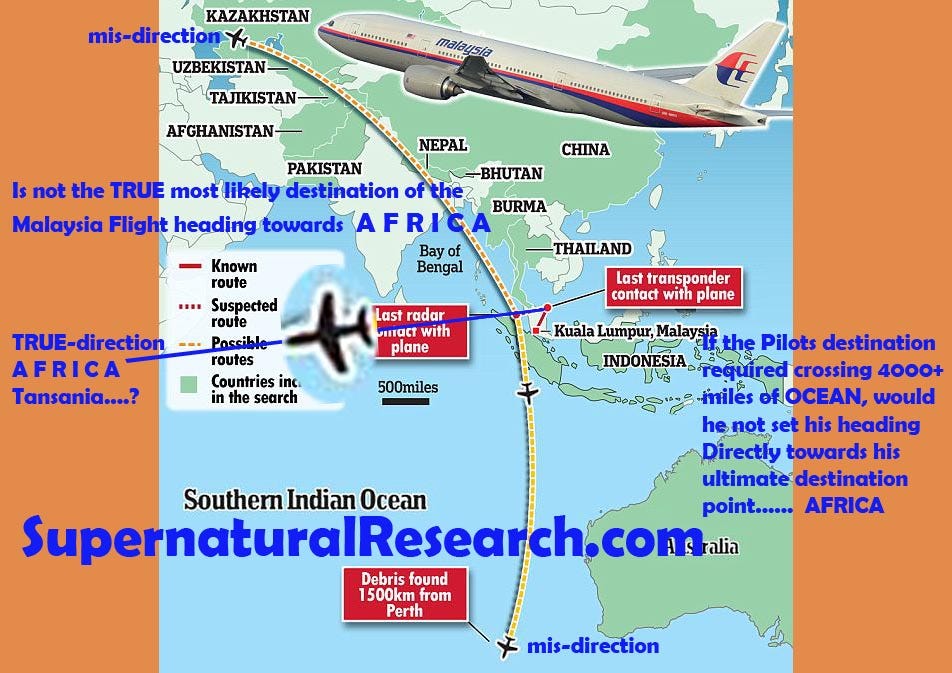 Malaysia missing plane africa
