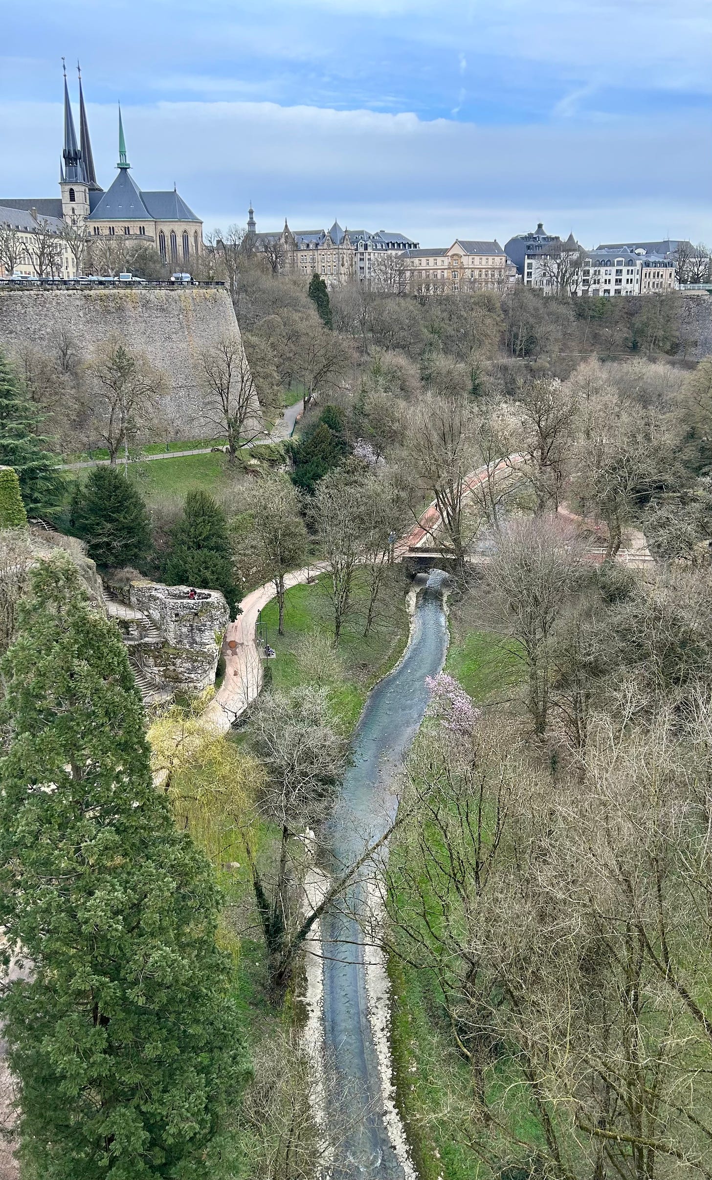 Luxembourg city has great running tracks.