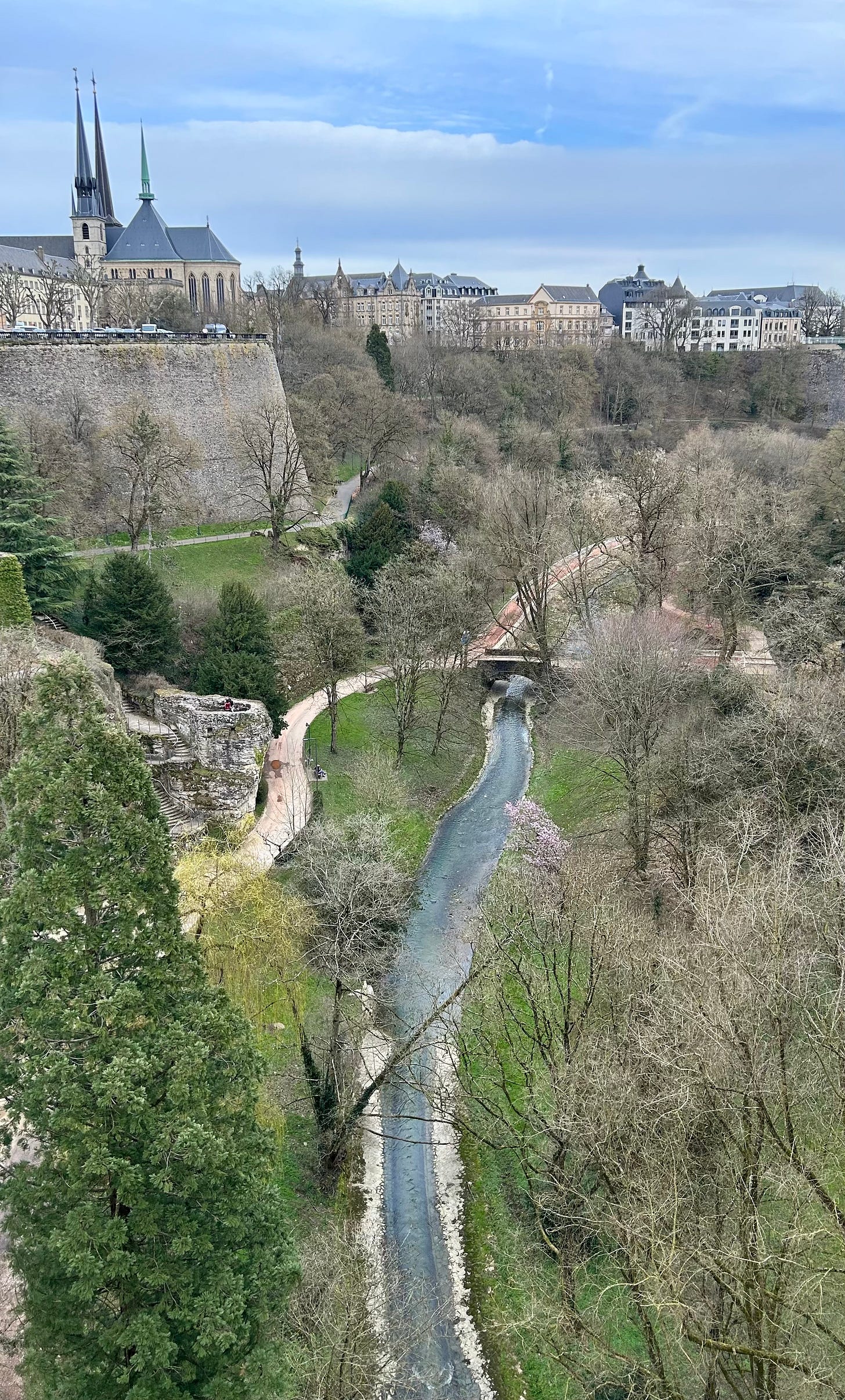 Luxembourg city has great running tracks.