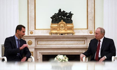 Russia's president Putin and Syria's president Assad in Moscow.