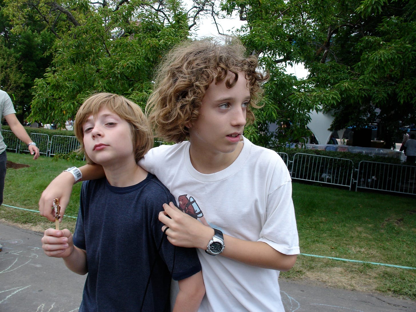 Henry with his arm around me at Lollapalooza in 2007.